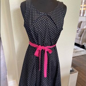 Motherhood Maternity Black & White Polka Dot Dress
